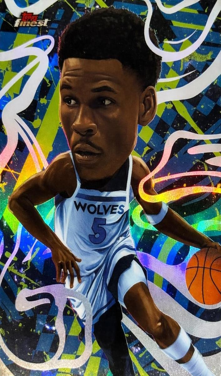 2025 Topps Finest Basketball Anthony Edwards #H-6 PSA 10