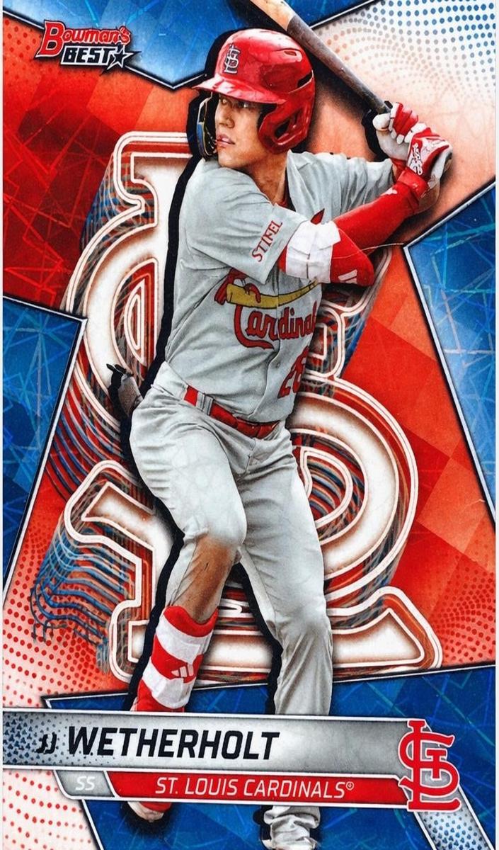 2025 Bowman's Best Baseball Blue Lazer Refractor JJ Wetherholt #TP-14