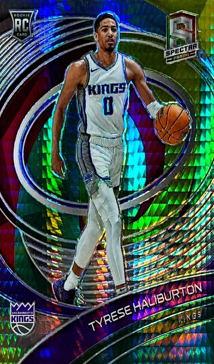 2020 Panini Spectra Basketball Asia Yellow Green Tyrese Haliburton #103 PSA 9