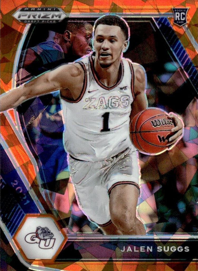 2021 Panini Prizm Draft Picks Basketball Orange Ice Jalen Suggs #3