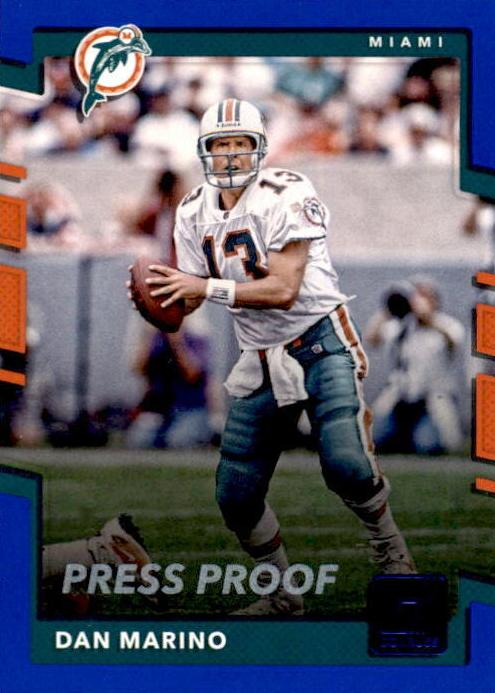 2017 Panini Donruss Football Press Proof Blue Dan Marino #144