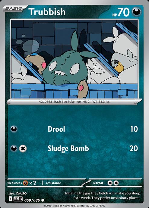 2025 Pokemon Scarlet & Violet White Flare Trubbish #59