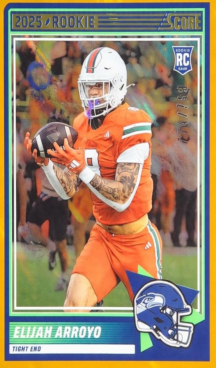 2025 Panini Score Football Orange Elijah Arroyo #50
