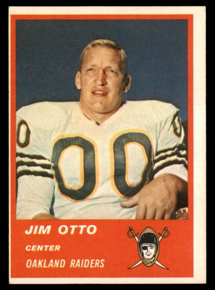 1963 Fleer Football Jim Otto #62 PSA 8