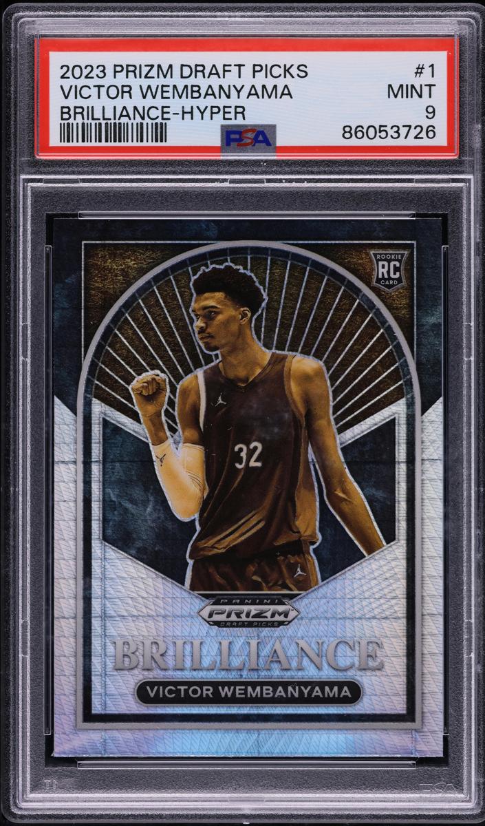 2023 Panini Prizm Draft Picks Basketball Hyper Victor Wembanyama #1 PSA 9