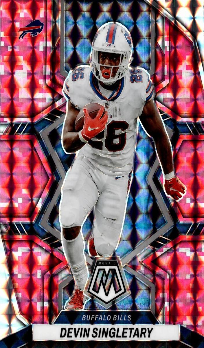 2022 Panini Mosaic Football Camo Pink Devin Singletary #24