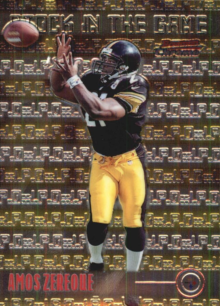 1999 Bowman Chrome Football Amos Zereoue #S5