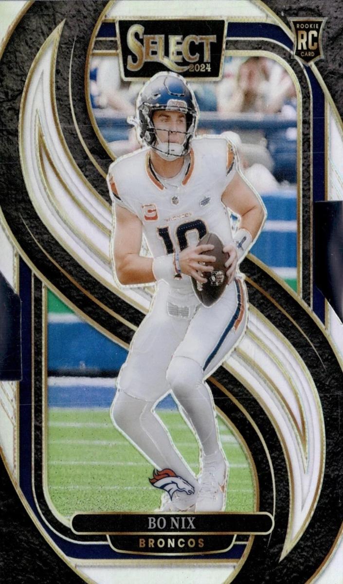 2024 Panini Select Football Silver Die-Cut Bo Nix #117 PSA 9