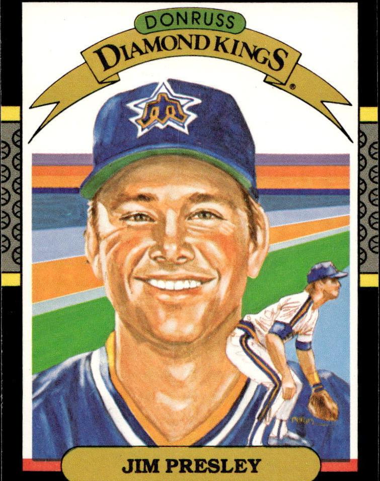 1987 Donruss Baseball Jim Presley #23 PSA 9