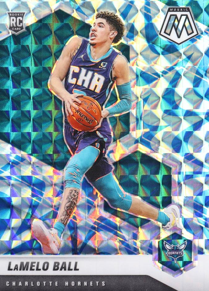 2020 Panini Mosaic Basketball Reactive Blue LaMelo Ball #202 PSA 9