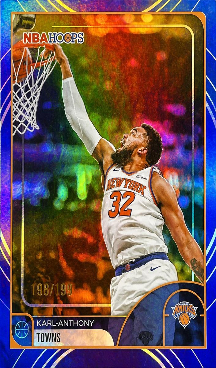 2025 Topps NBA Hoops Basketball Rainbow Purple & Blue Karl-Anthony Towns #249