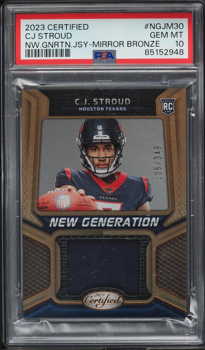 2023 Panini Certified Football Mirror Bronze C.J. Stroud #NGJM-30 PSA 9