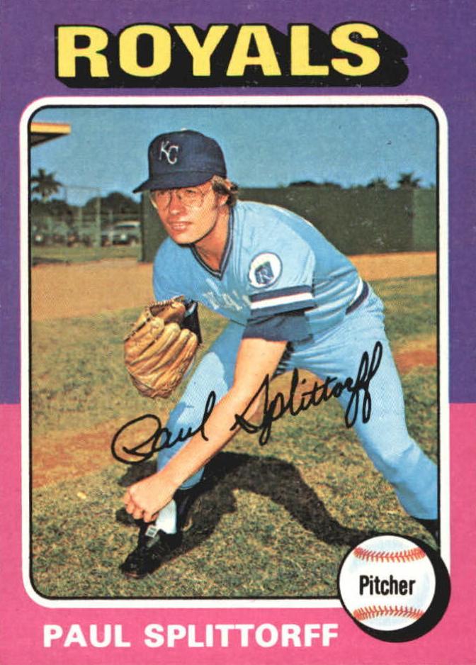 1975 Topps Baseball Paul Splittorff #340 PSA 7.5