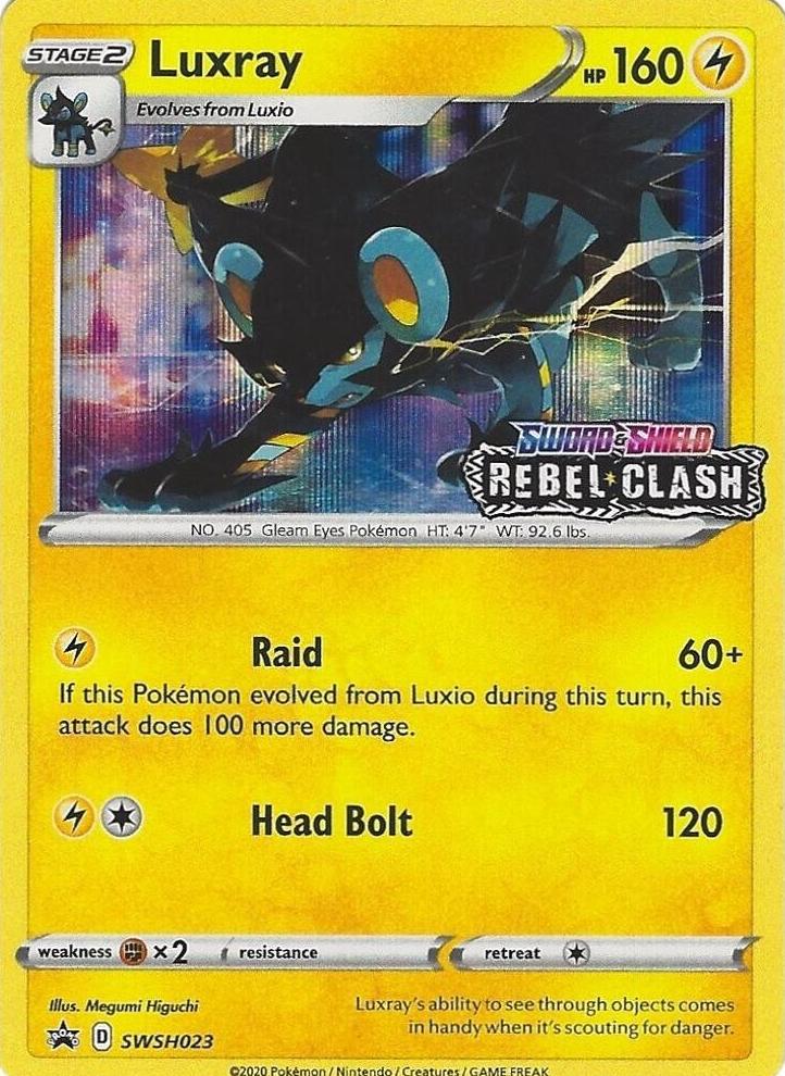 2020 Pokemon SWSH Black Star Promo Luxray #SWSH023