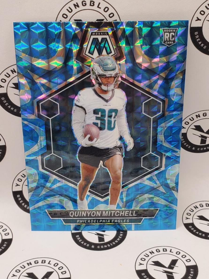 2024 Panini Mosaic Football Reactive Blue Quinyon Mitchell #322