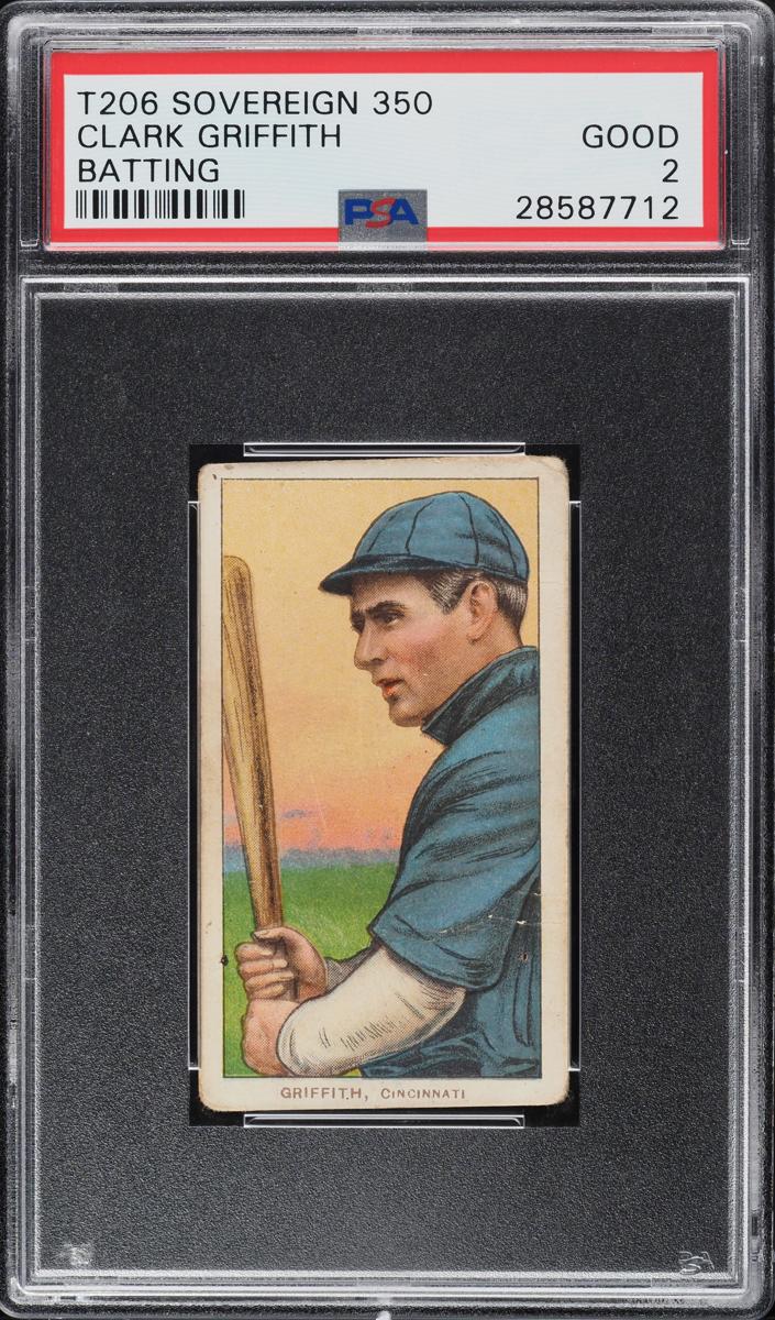 1909-11 T206 Baseball Batting Clarke Griffith #NNO PSA 2