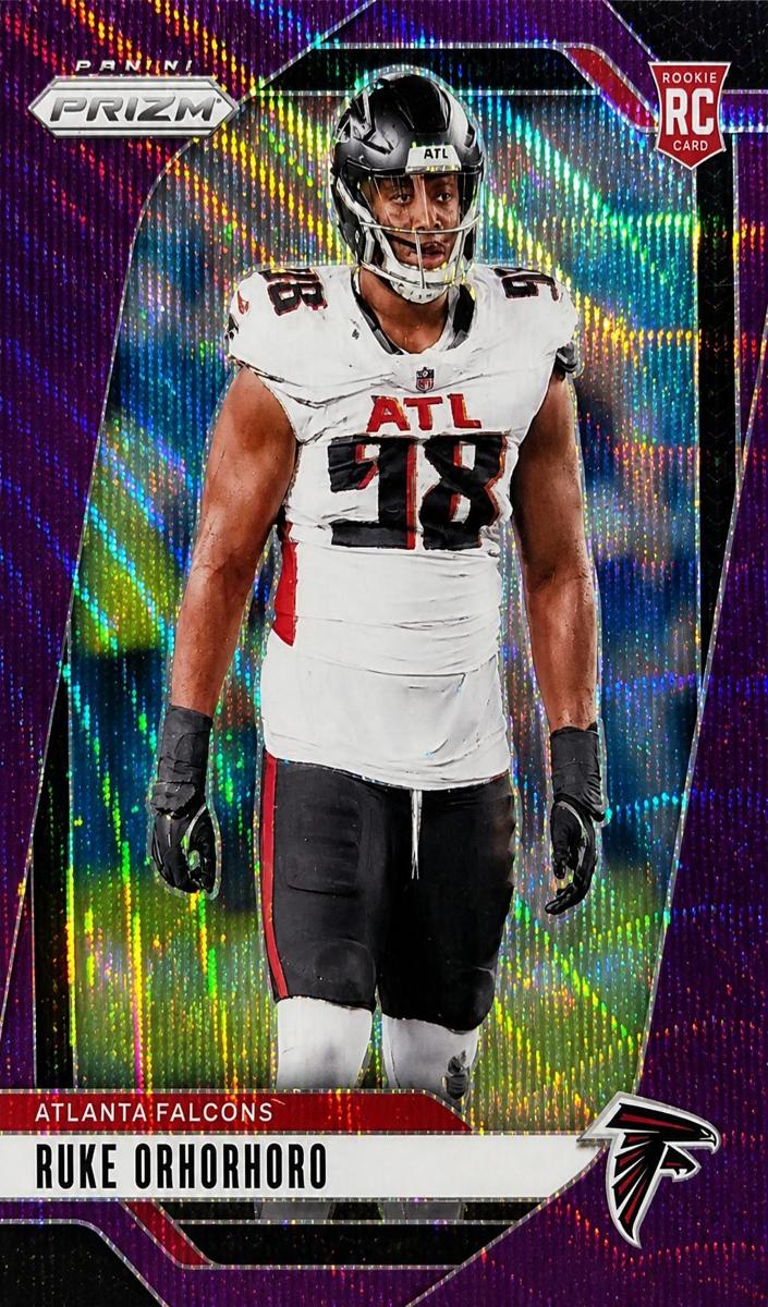 2024 Panini Prizm Football Purple Wave Ruke Orhorhoro #386
