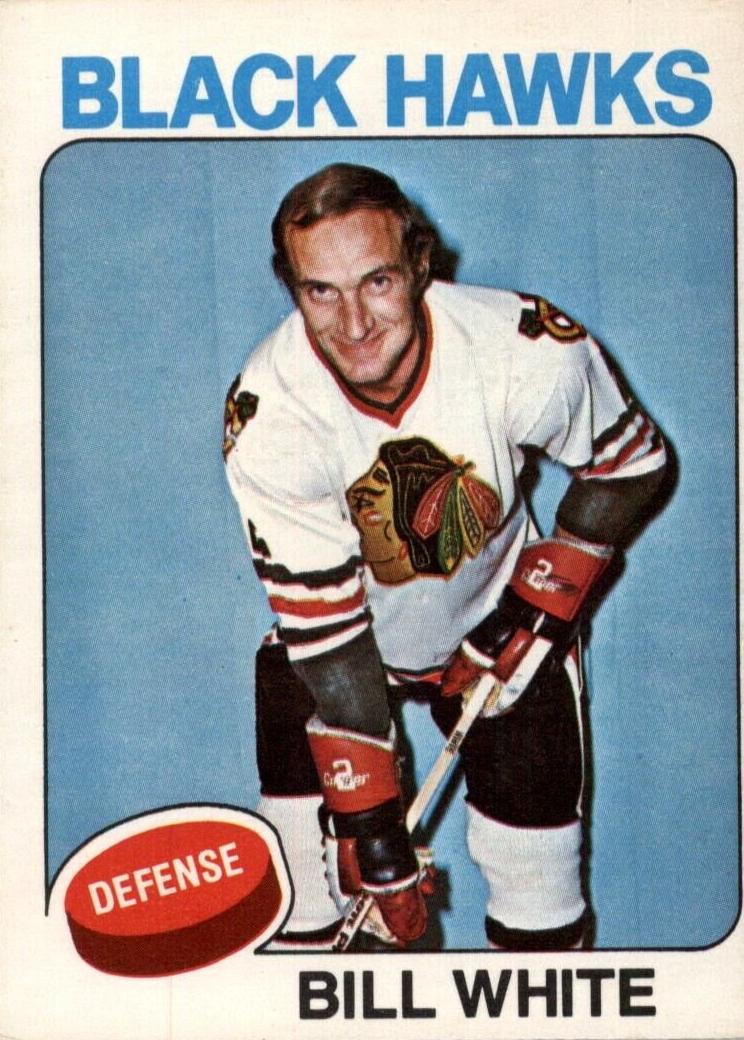 1975 O-Pee-Chee Hockey Bill White #157 PSA 7