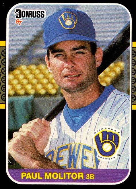 1987 Donruss Baseball Paul Molitor #117 PSA 9