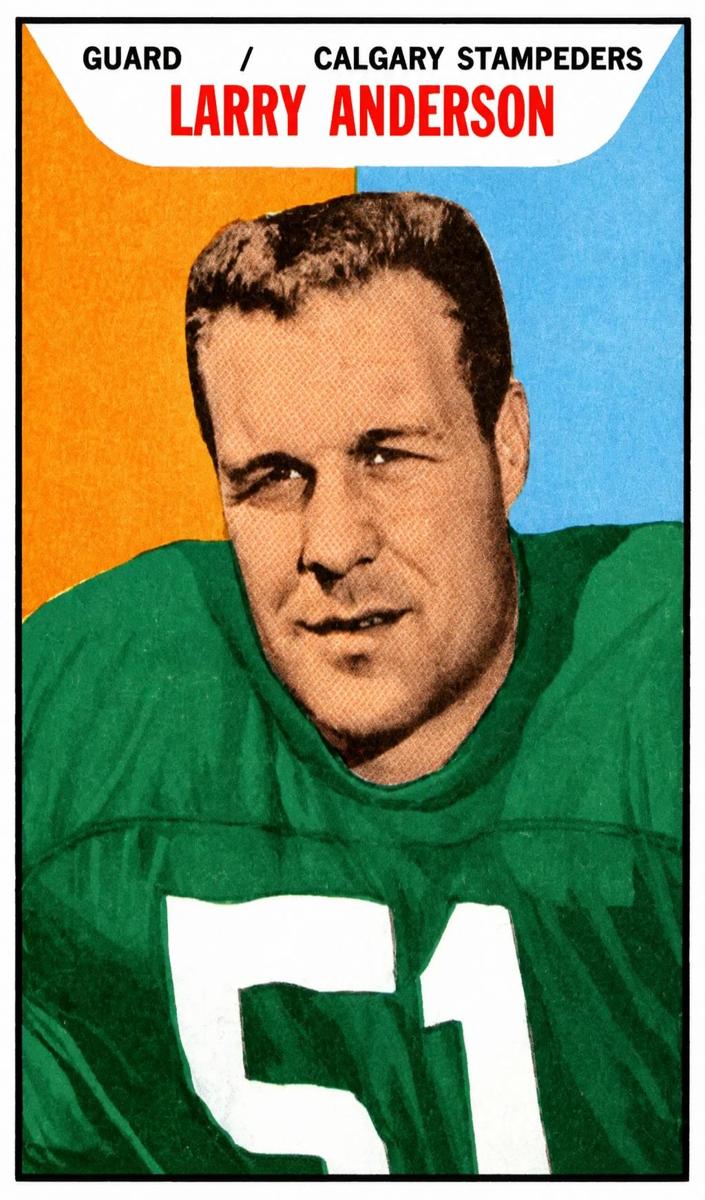 1965 Topps CFL Football Larry Anderson #16