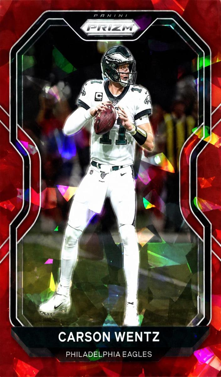 2020 Panini Prizm Football Red Ice Prizm Carson Wentz #169