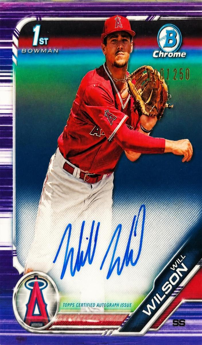2019 Bowman Draft Chrome Baseball Purple Will Wilson #CDA-WW