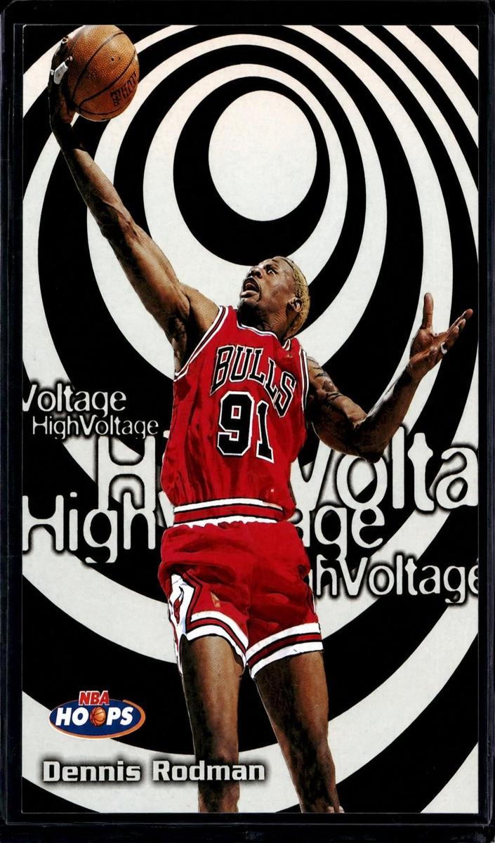 1997 Hoops Basketball Dennis Rodman #HV16 PSA 8