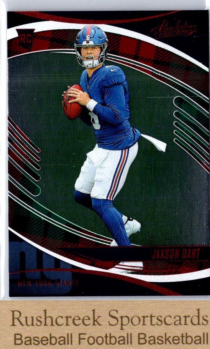 2025 Panini Absolute Football Red and Green Jaxson Dart #137 SGC 8