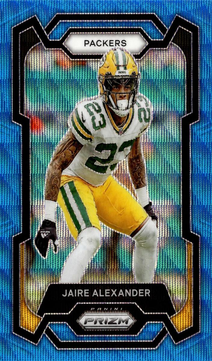 2023 Panini Prizm Football Blue Wave Jaire Alexander #109 PSA 10