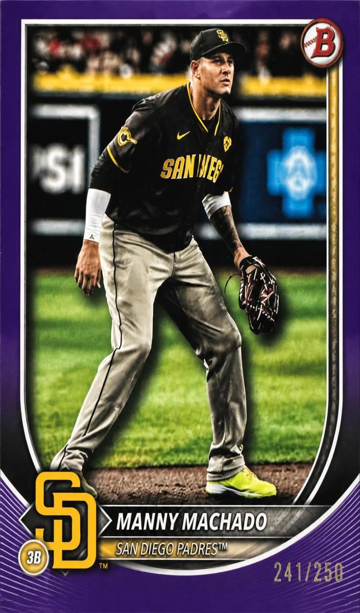 2025 Bowman Baseball Purple Border Manny Machado #26