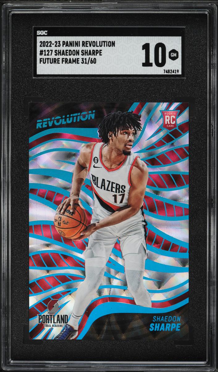 2022 Panini Revolution Basketball Future Frame Shaedon Sharpe #127 SGC 9.5