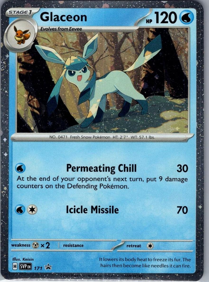 2025 Pokemon Scarlet & Violet Black Star Promos Glaceon #171 PSA 10