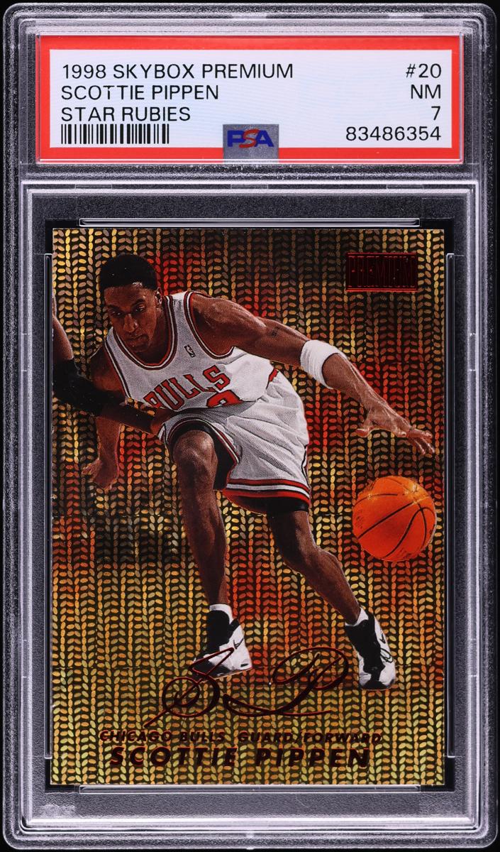 1998 Skybox Premium Basketball Star Rubies Scottie Pippen #20 BGS 8.5