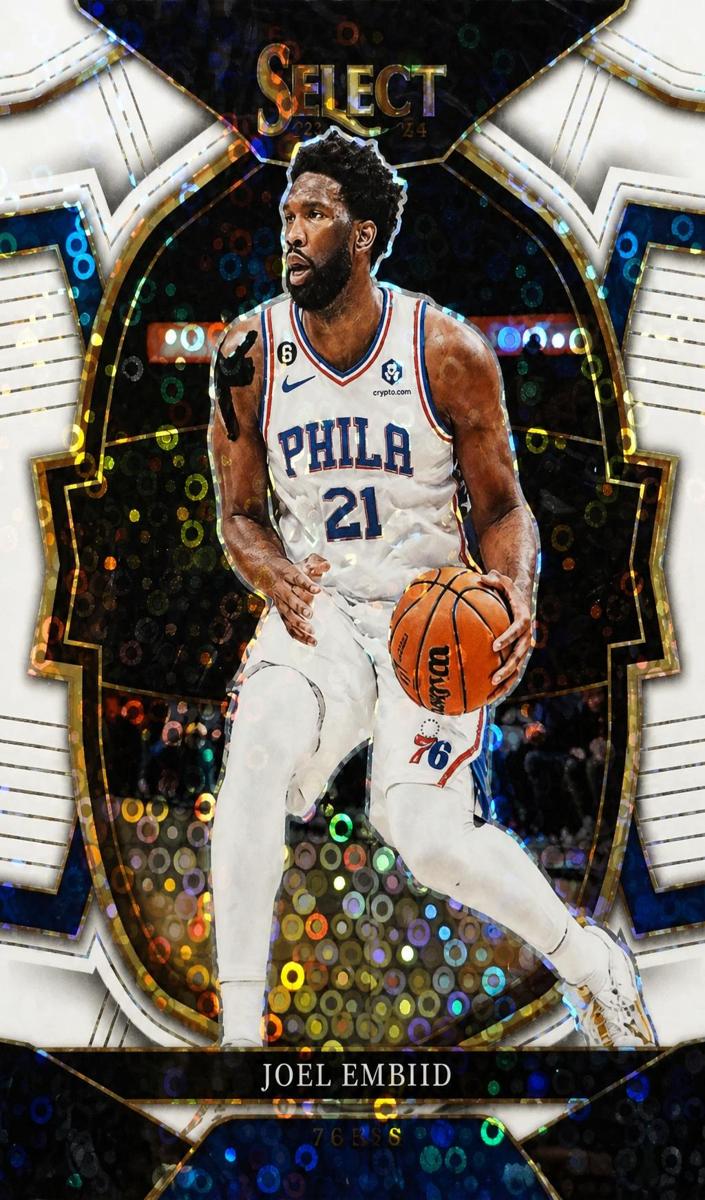 2022 Panini Select Basketball White Disco Joel Embiid #47 PSA 10