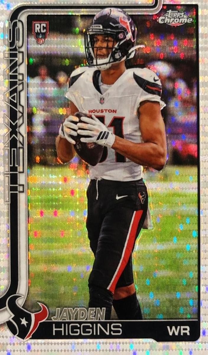 2025 Topps Chrome Football Pulsar Refractor Jayden Higgins #343