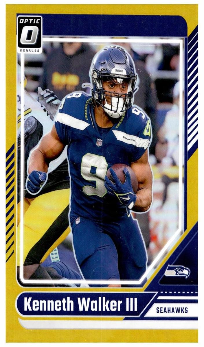 2023 Donruss Optic Football Gold Kenneth Walker III #178 PSA 9