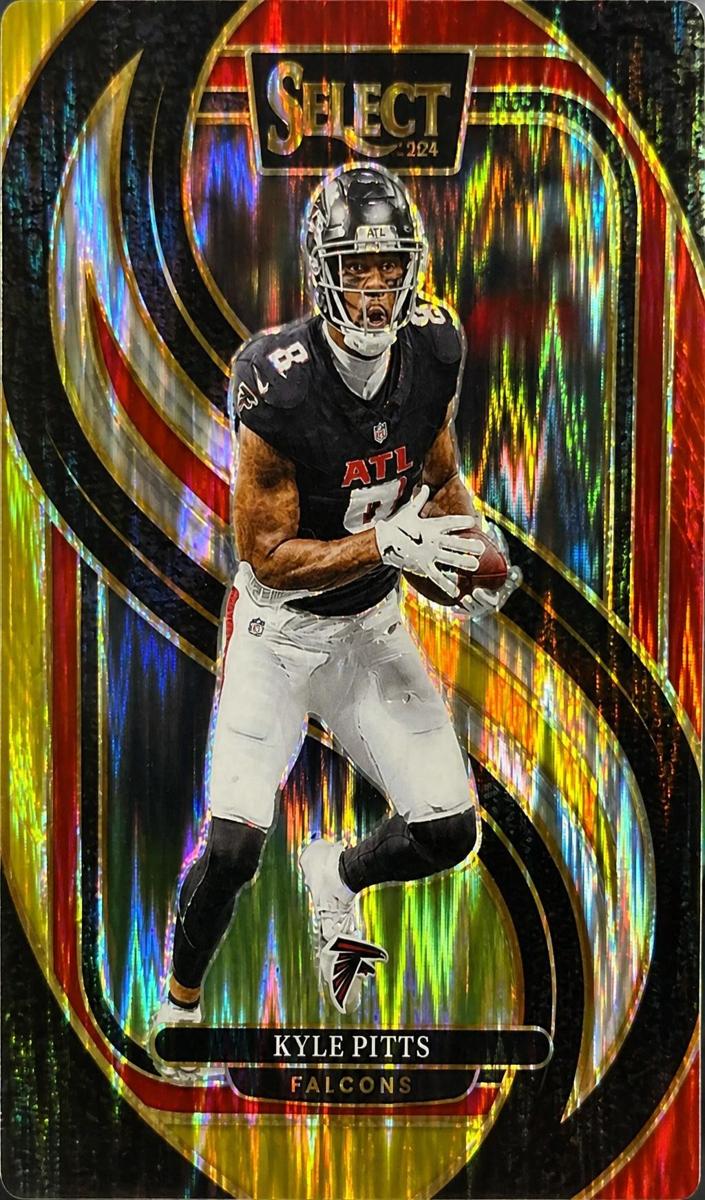 2024 Panini Select Football Red and Yellow Shock Kyle Pitts #178