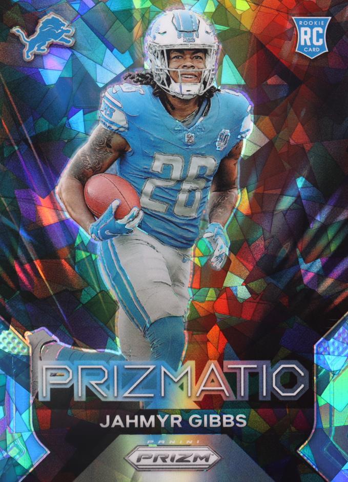 2023 Panini Prizm Football Blue Ice Jahmyr Gibbs #20 PSA 9
