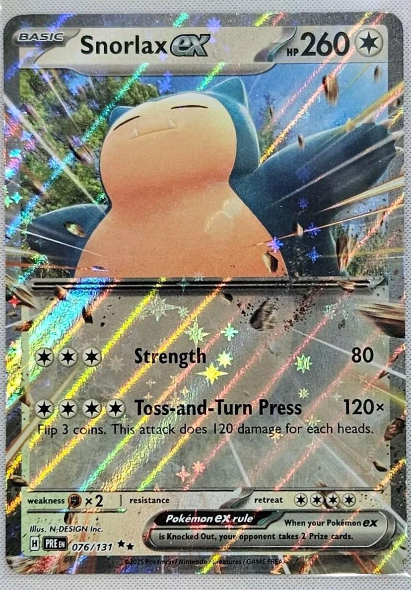 2025 Pokemon Scarlet & Violet Prismatic Evolutions Snorlax EX #76 CGC 9