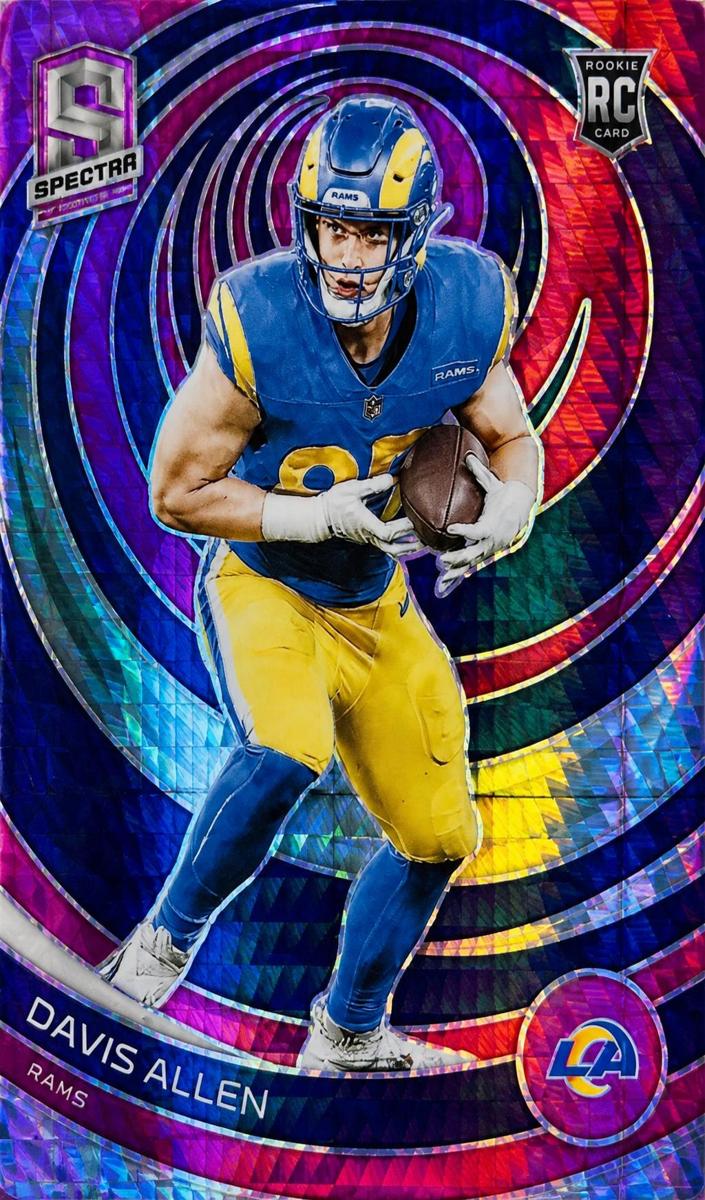 2023 Panini Spectra Football Neon Pink Die Cut Davis Allen #187