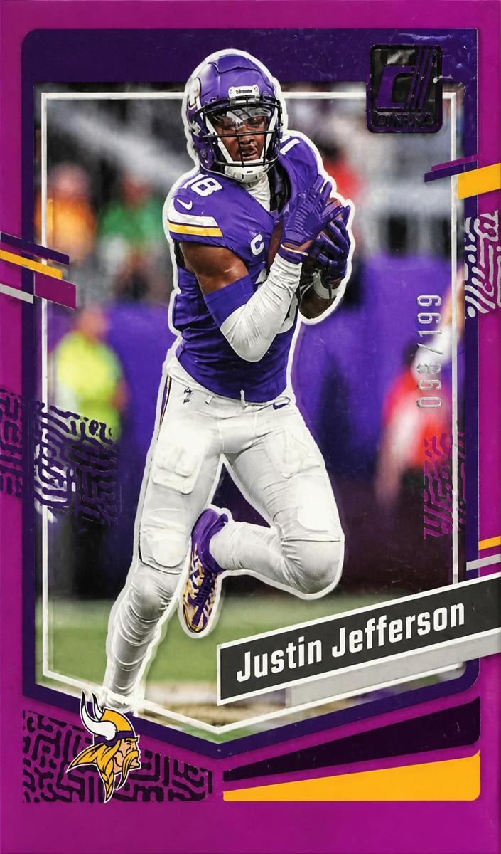 2023 Panini Clearly Donruss Football Red Justin Jefferson #34