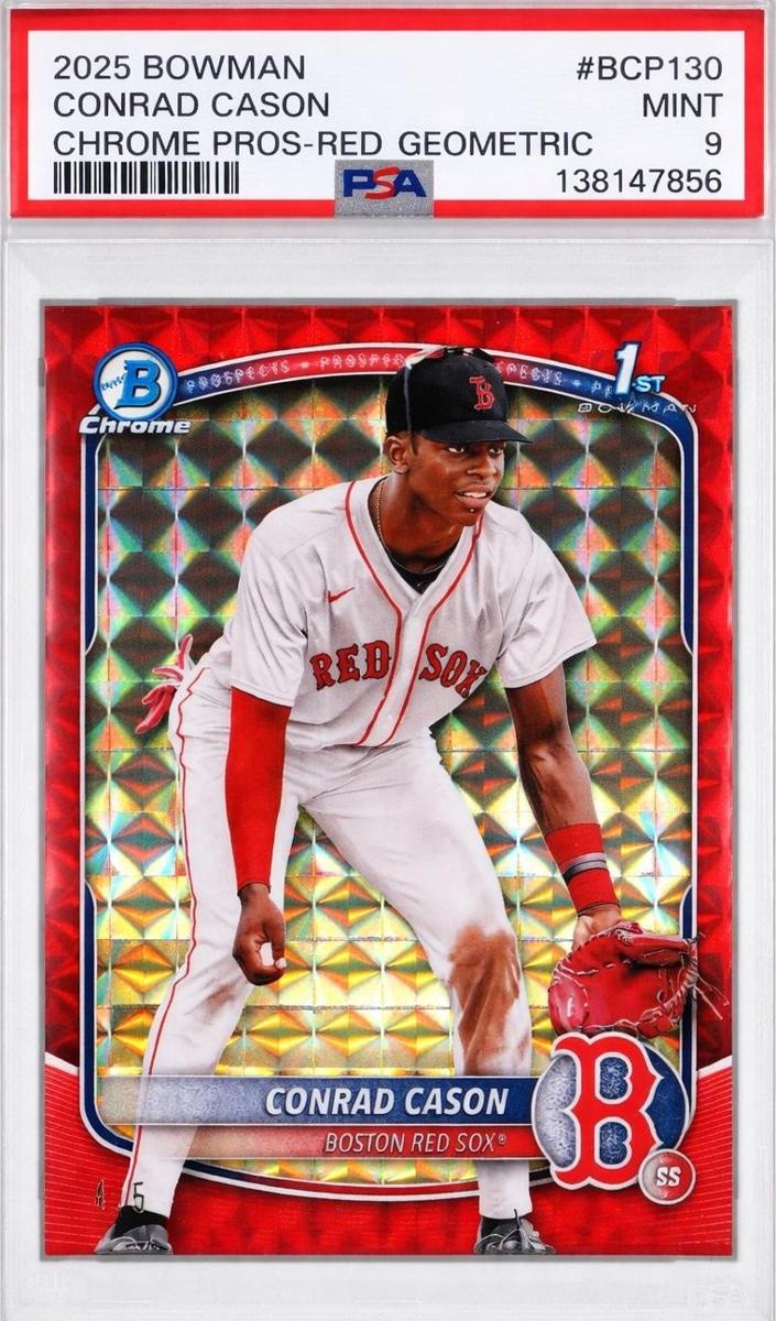 2025 Bowman Chrome Prospects Baseball Red Geometric Conrad Cason #BCP-130