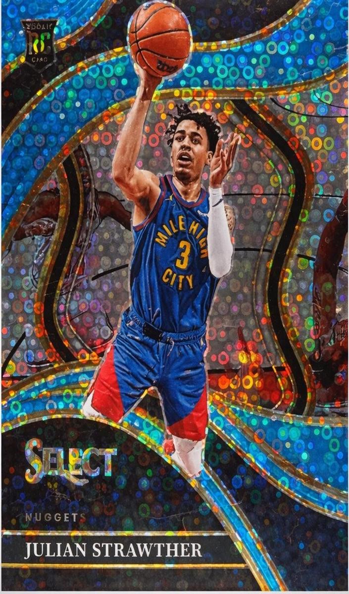 2023 Panini Select Basketball Light Blue Disco Julian Strawther #283