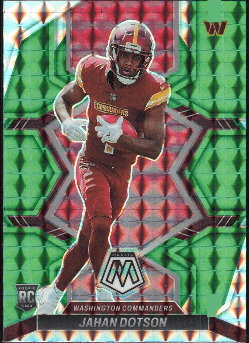 2022 Panini Mosaic Football Green Jahan Dotson #314 PSA 8.5