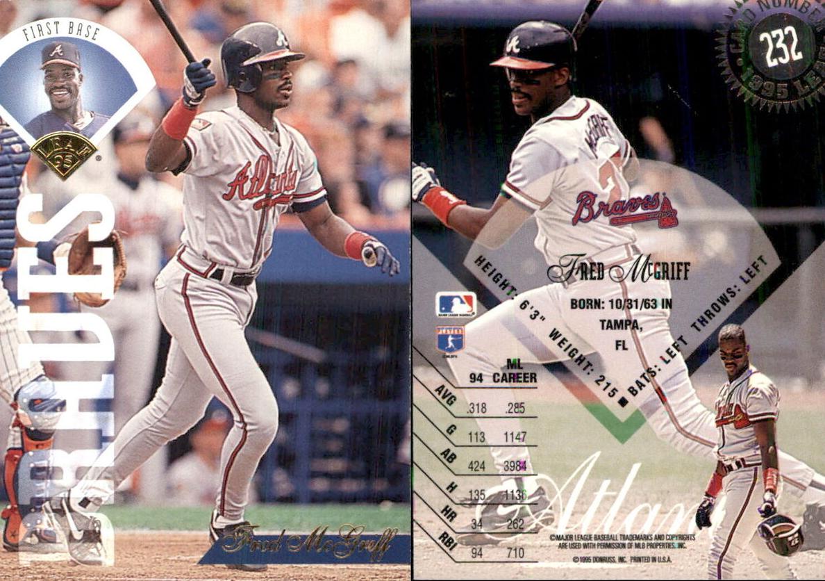 1995 Leaf Baseball Fred McGriff #232 PSA 10