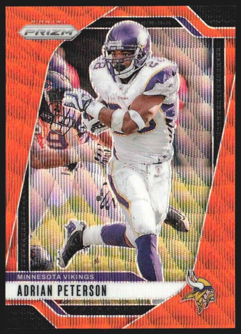 2024 Panini Prizm Football Orange Wave Adrian Peterson #191