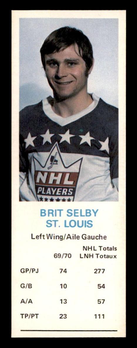 1970 Dad's Cookies Hockey Brit Selby #NNO PSA 9