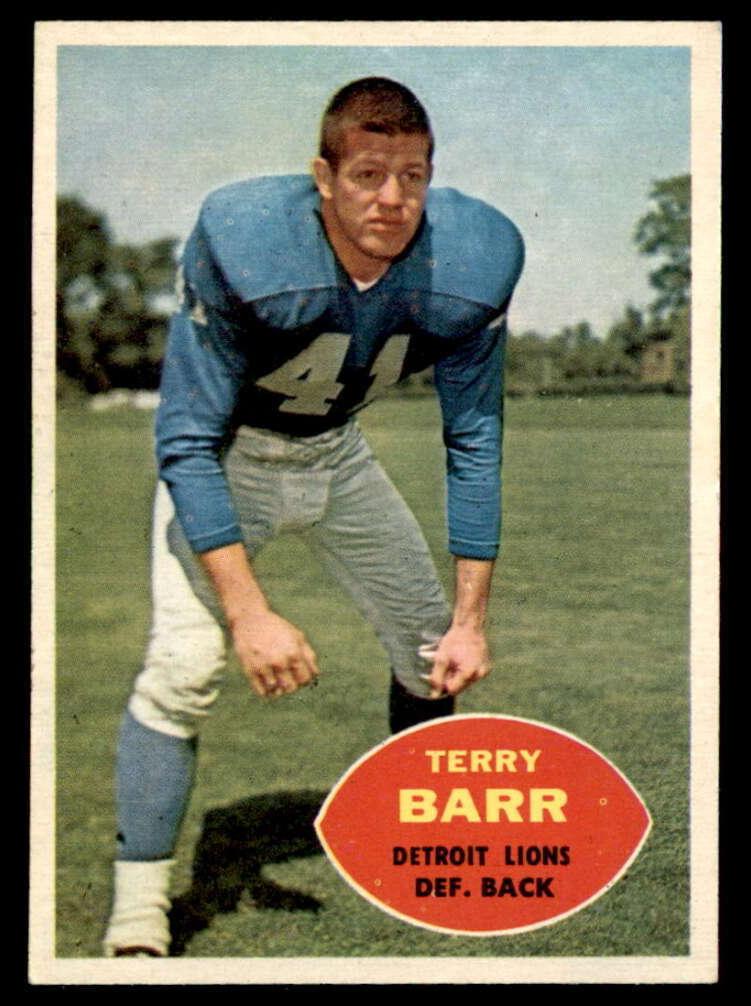 1960 Topps Football Terry Barr #47 PSA 8