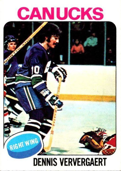 1975 Topps Hockey Dennis Ververgaert #42