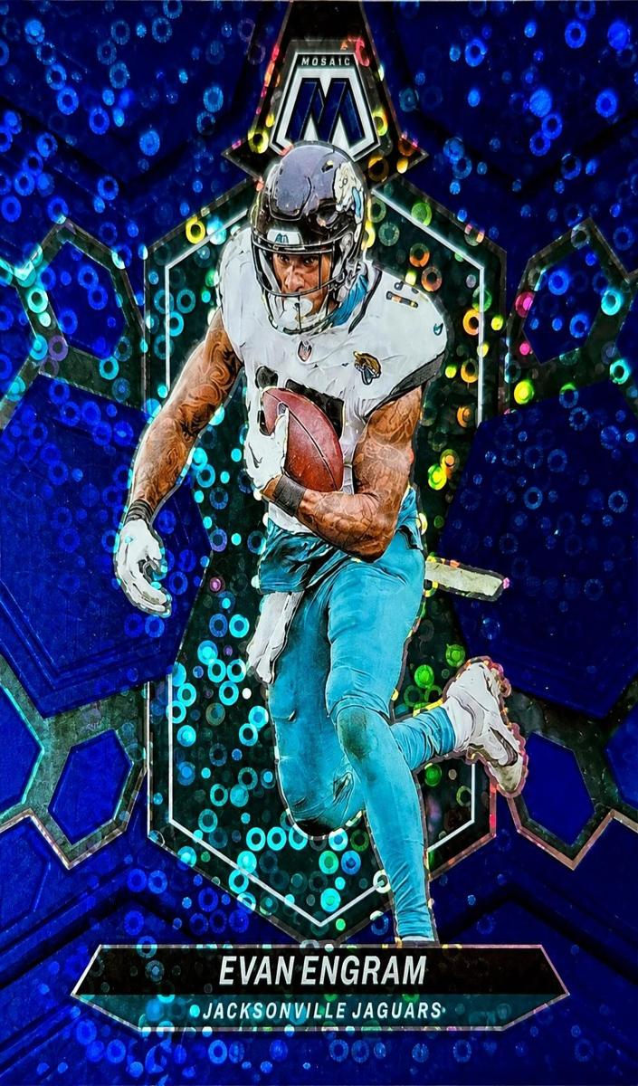 2024 Panini Mosaic Football No Huddle Blue Evan Engram #103